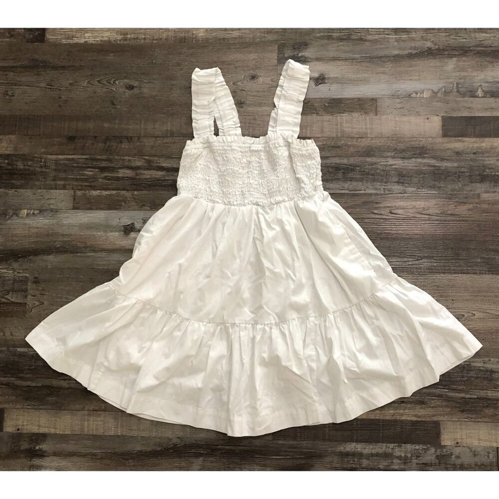 Abercrombie & Fitch A&F Smocked Bodice Easy Mini Dress Large White